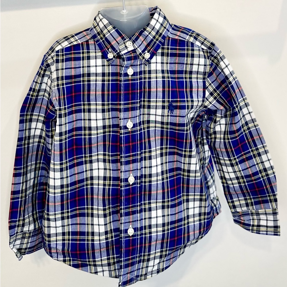 Ralph Lauren Blue and White Button Down Shirt